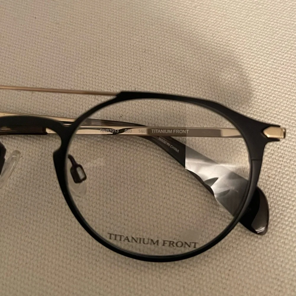 rag & bone Men's/Unisex Navy Round Titanium-Front Eyeglasses - Picture 3 of 9